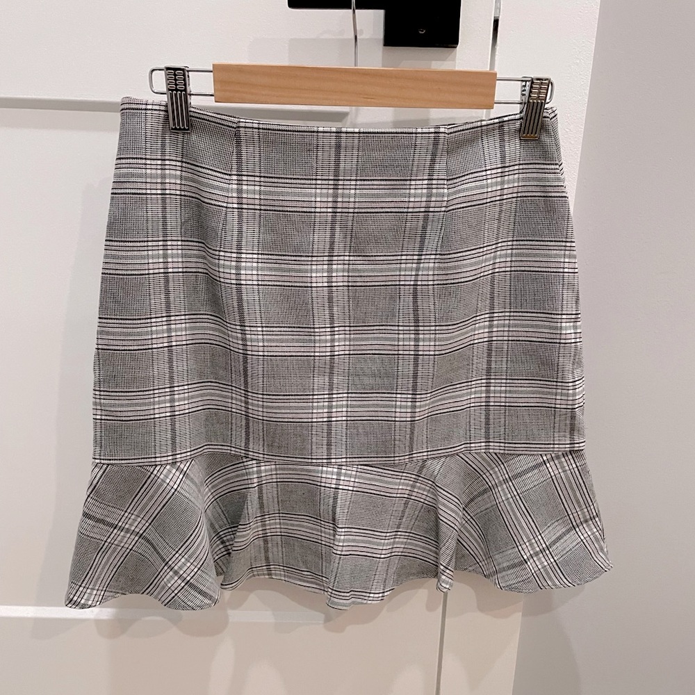 LOFT plaid skirt